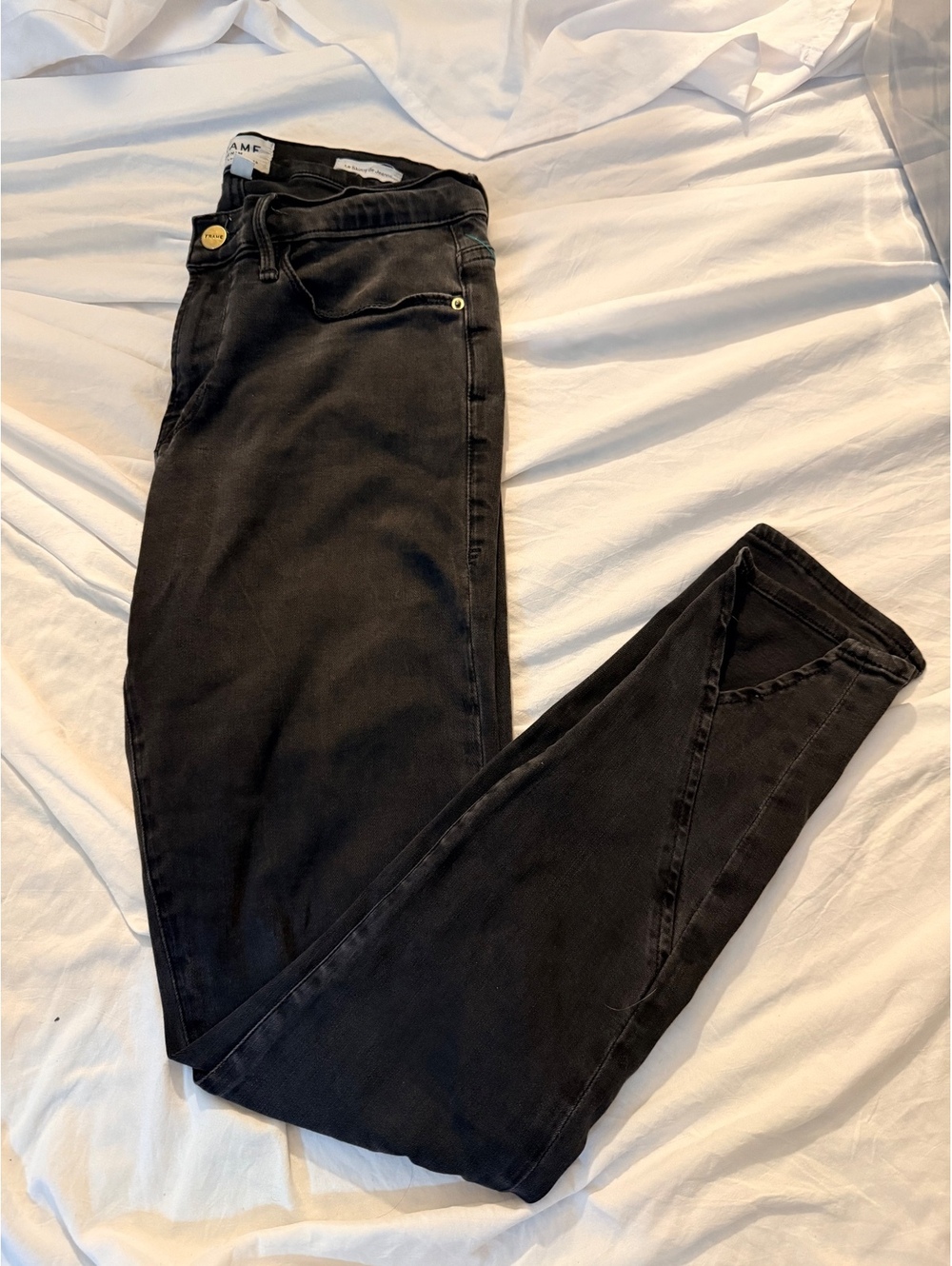 FRAME Black Skinny Jeans Size 26 Waist